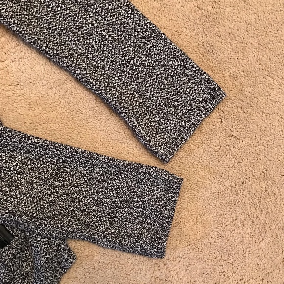 New York Company Knit Jacket Womens Size Large Black White Sweater Jacket - Picture 7 of 9